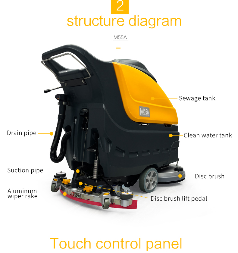 M55A Self-Drive floor Scrubber