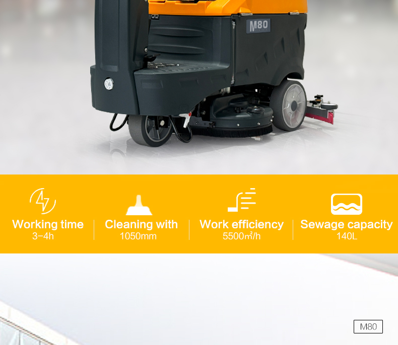 M80 Ride-on Floor Scrubber