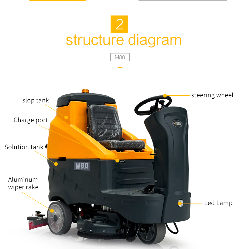 M80 Ride-on Floor Scrubber