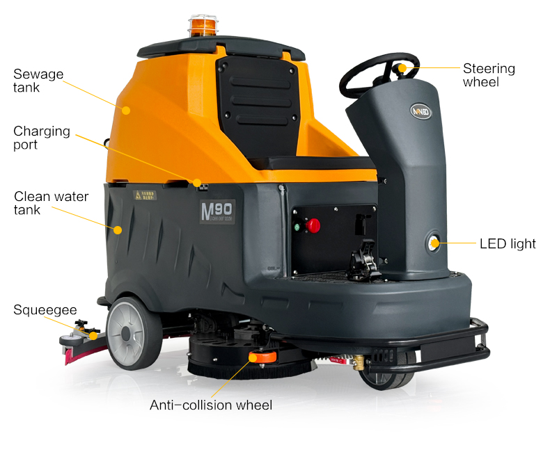 M90 Ride-on Floor Scrubber