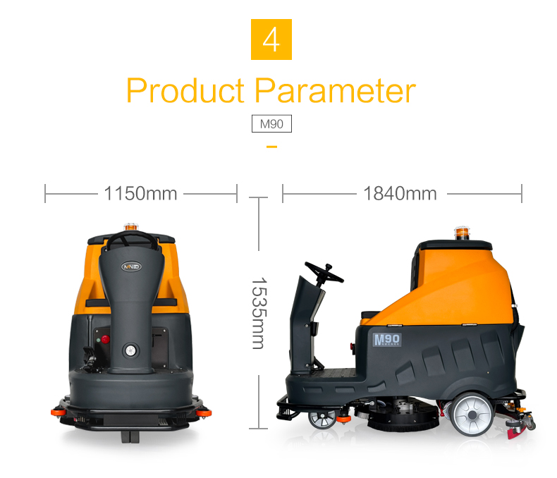 M90 Ride-on Floor Scrubber