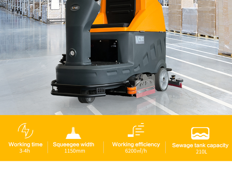 MC90 Ride-on Floor Sweeper and Scrubber