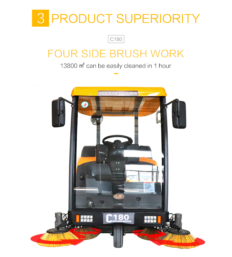 C180 Semi-enclosed Floor Sweeper
