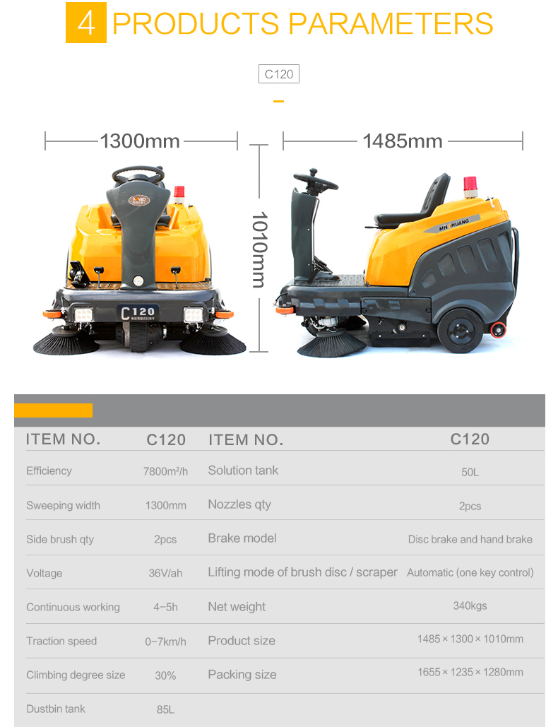 C120 Ride-on Floor Sweeper